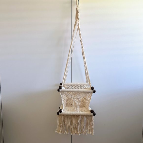 NEW Macrame Baby Swing Hammock - Picture 3 of 7